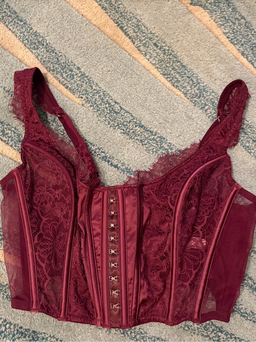 VS Burgundy corset top